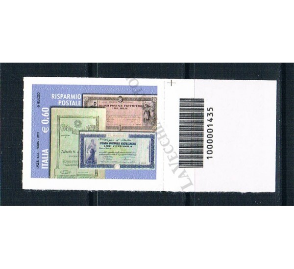 2011 Risparmio Postale CaB:1435 Superiore Destro