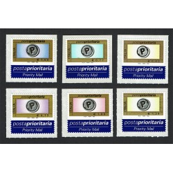 2002 Posta Prioritaria serie completa Sas.2596/2601