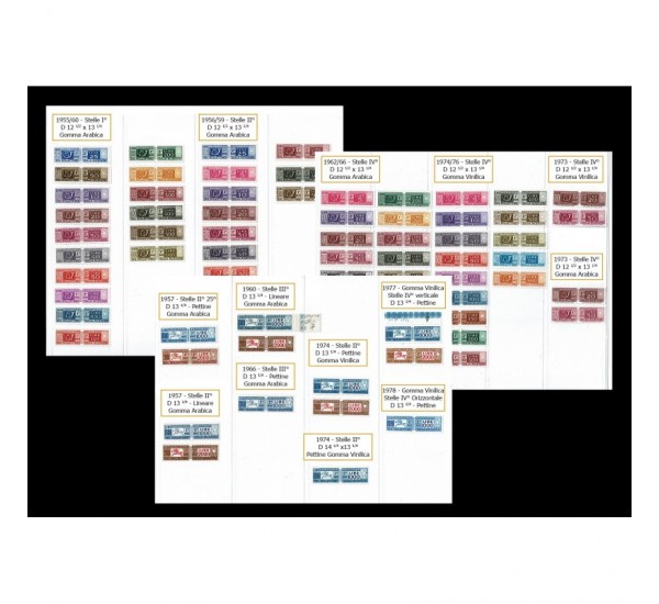 Collezione Specializzata Pacchi Postali filigrana stelle MNH/**