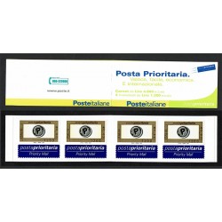 2001 Posta Prioritaria Libretto Lire 1200 x 4