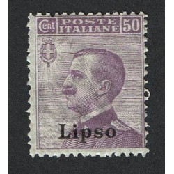 1912 Colonie Egeo Lipso 50cent Sas.7 MNH/**